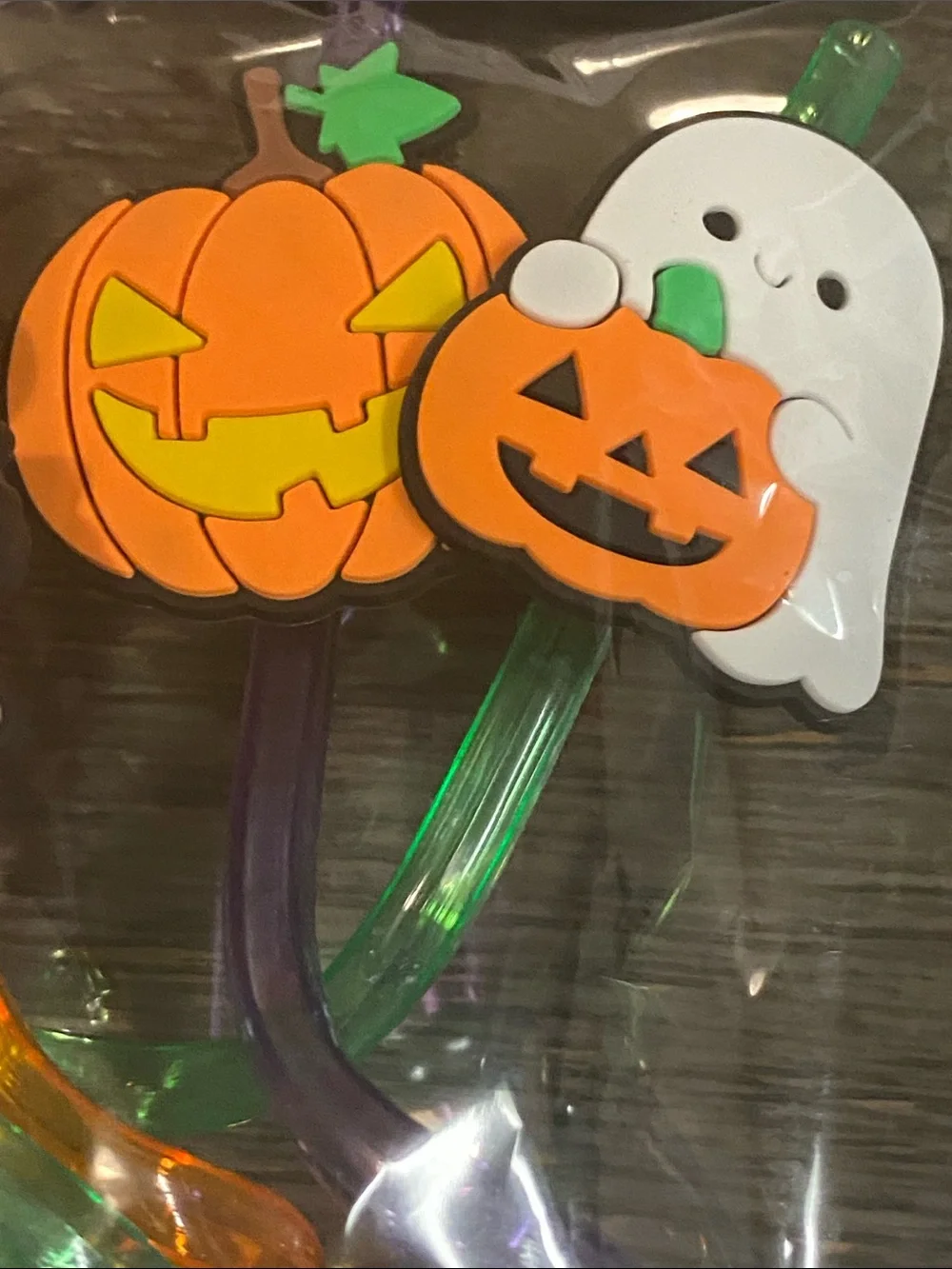 Halloween Decorative Spiral Drink Stirrers - Assorted Colors